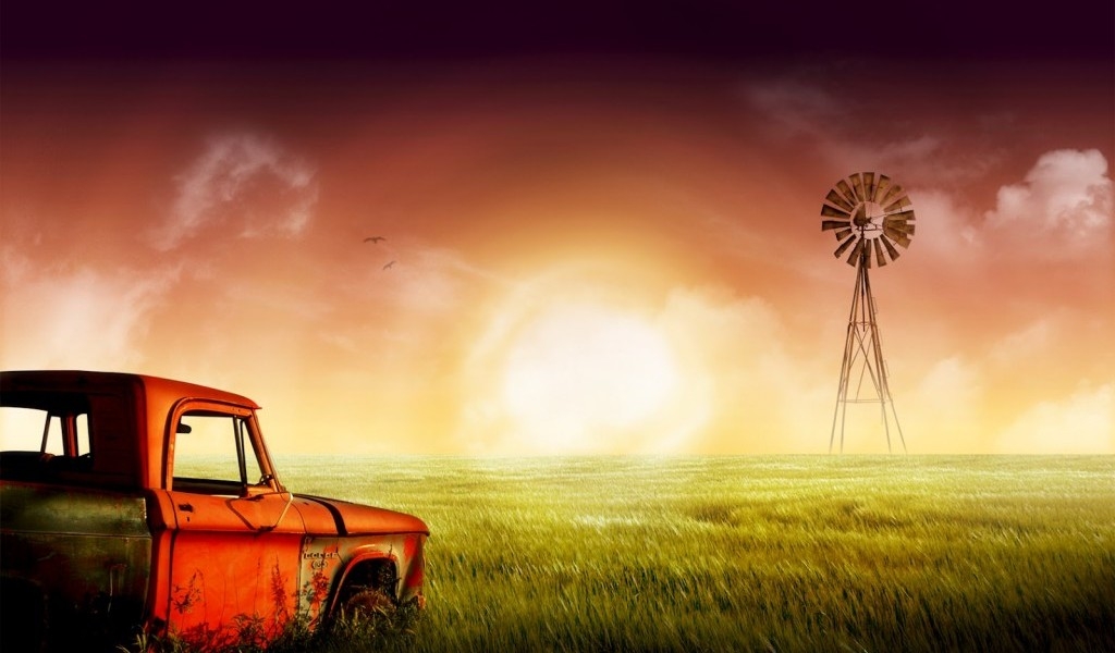 Nature Background Red Car Wallpaper Hd 26189