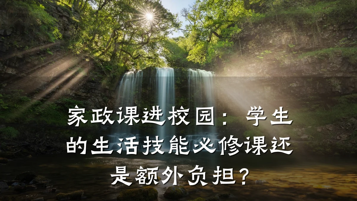 家政课进校园:学生的生活技能必修课还是额外负担?