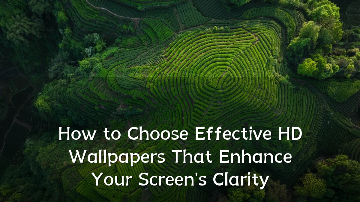How to Choose Effective HD Wallpapers That Enhance Your Screen's Clarity
