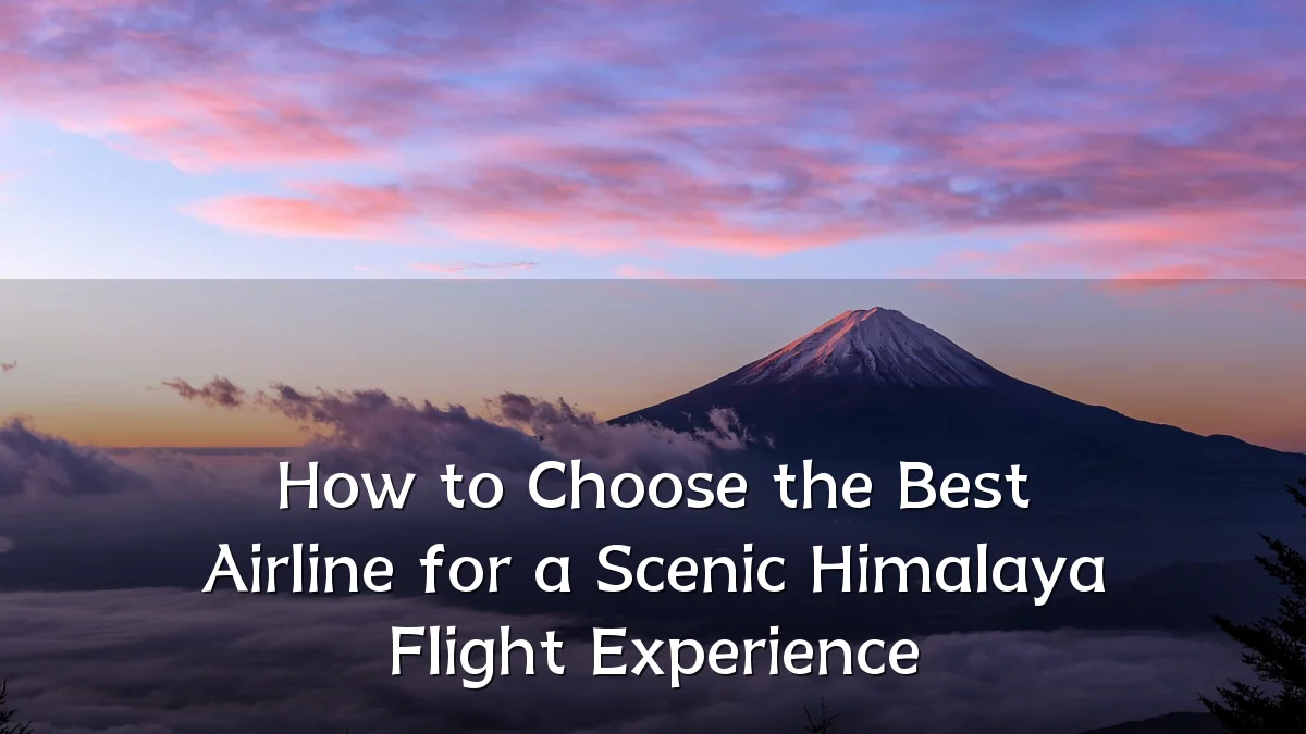 How to Choose the Best Airline for a Scenic Himalaya Flight Experience