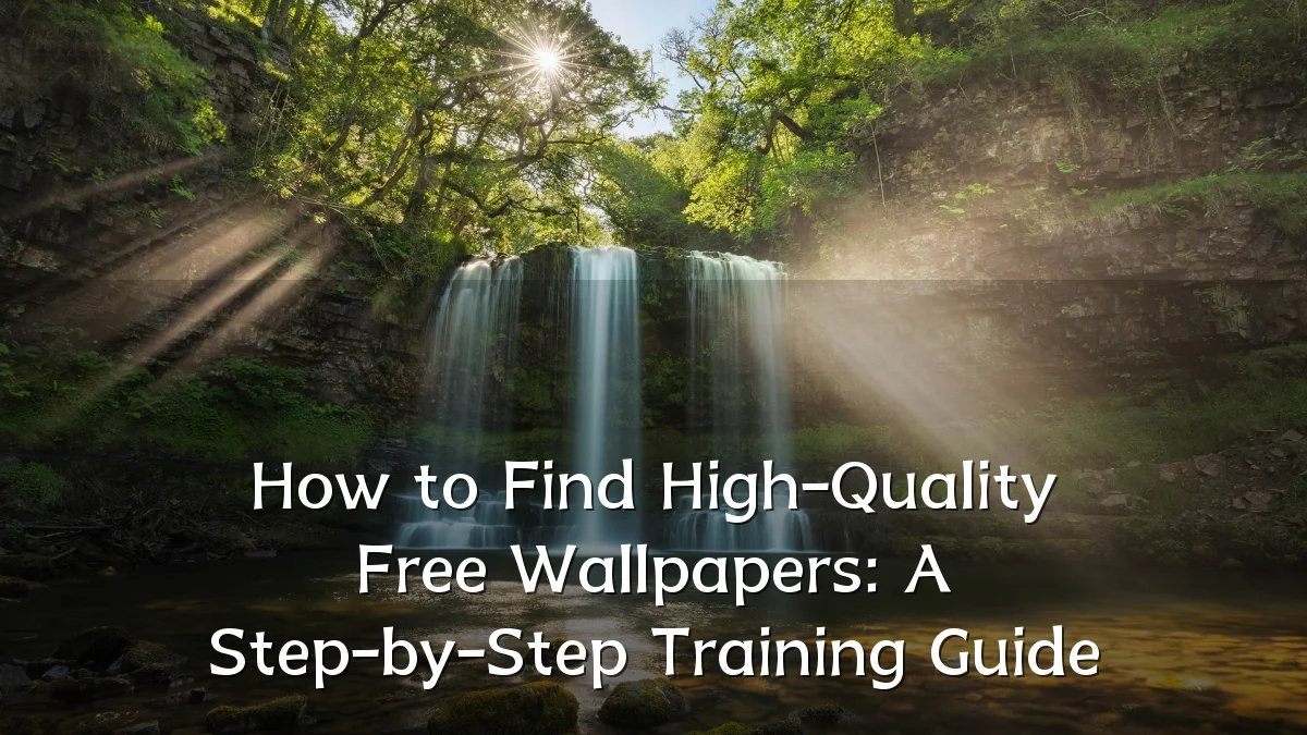 How to Find High-Quality Free Wallpapers: A Step-by-Step Training Guide