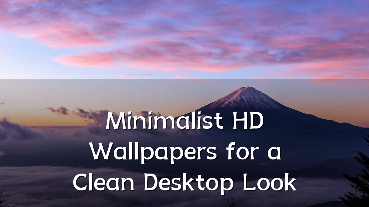Minimalist HD Wallpapers for a Clean Desktop Look
