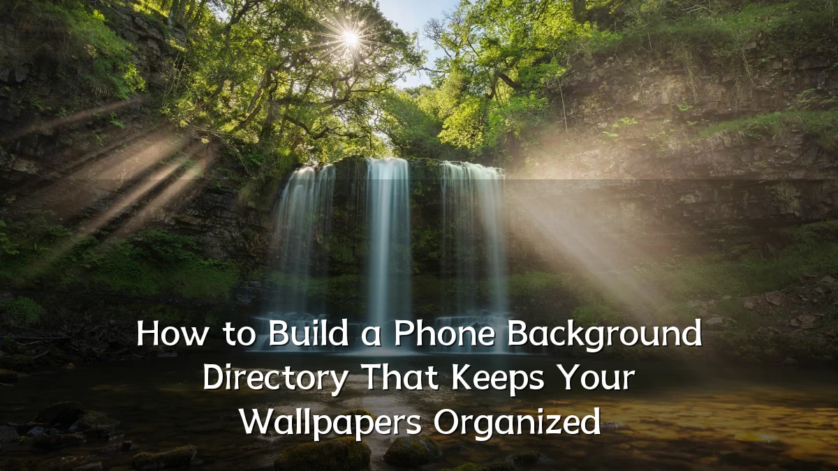 How to Build a Phone Background Directory That Keeps Your Wallpapers Organized