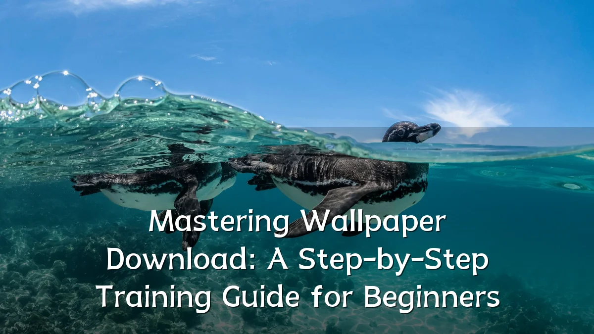 Mastering Wallpaper Download: A Step-by-Step Training Guide for Beginners