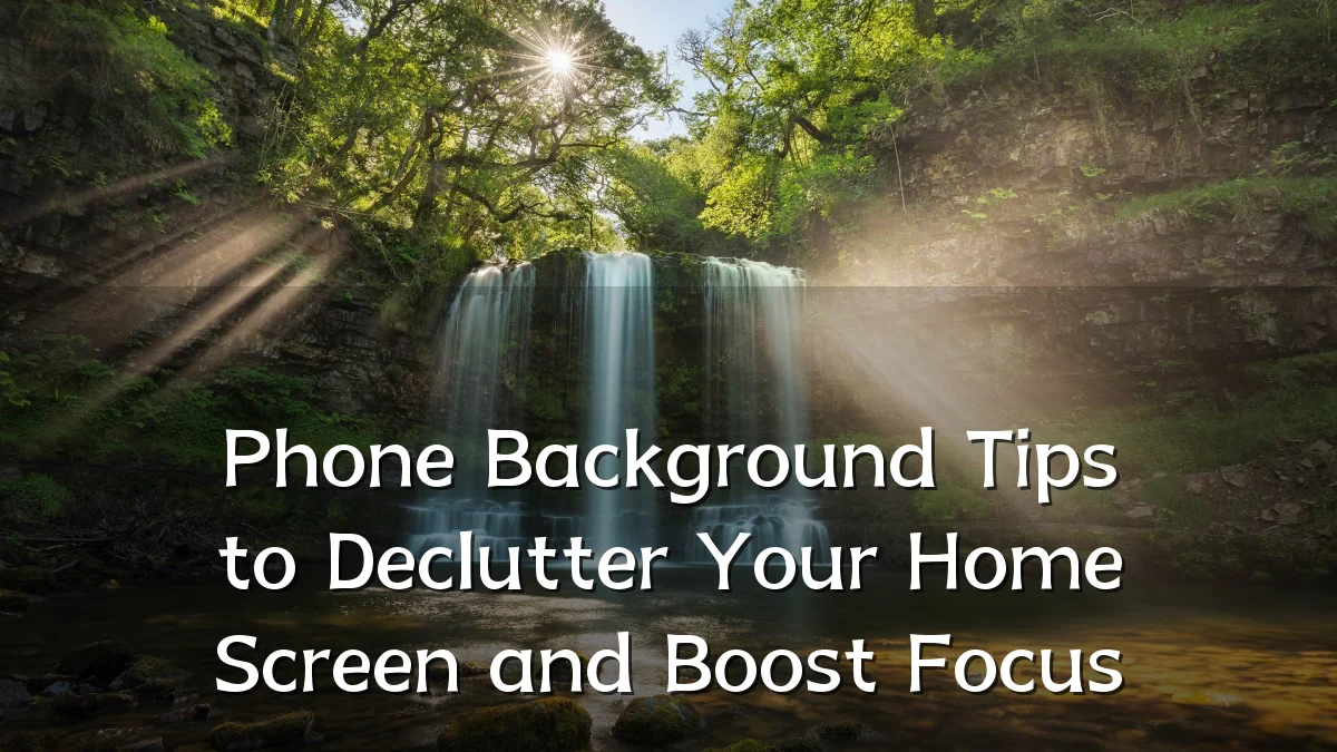 Phone Background Tips to Declutter Your Home Screen and Boost Focus
