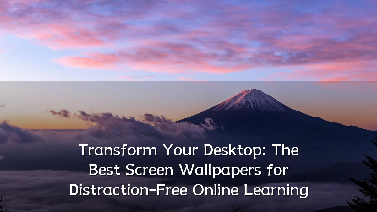 Transform Your Desktop: The Best Screen Wallpapers for Distraction-Free Online Learning