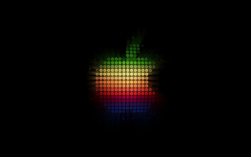 multi colour apple logo wallpaper
