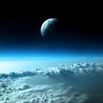 space and clouds wallpaper