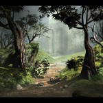 fantasy wallpaper of woods