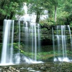 Colorful waterfall picture