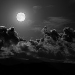 Black cloud Moon wallpaper