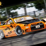 orange nissan skyline picture