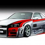 white nissan skyline picture