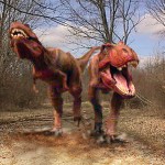 red image of dinosaurs picture