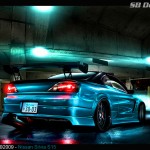 blue nissan silvia picture