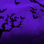 purple halloween picture