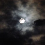 full moon in cloud picture