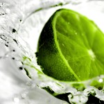 water and green lime picture