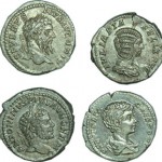 four old coins picture