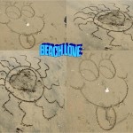 beach love sand imprint picture