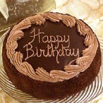 brown birthday cake picture