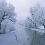 river in winter wallpaper