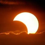 sunset solar eclipse picture