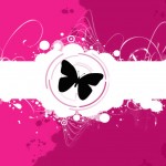 pink butterfly wallpaper