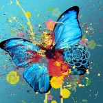 blue butterfly wallpaper
