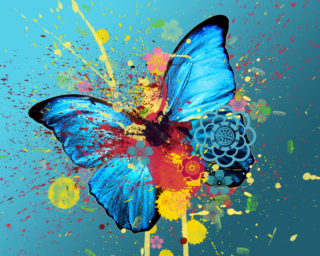 blue butterfly wallpaper