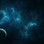 blue space wallpaper