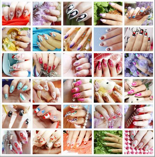 vector picture of nail art