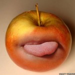 apple funny background wallpaper