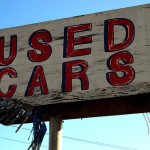 sign picture of used car