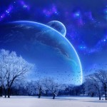 blue space background