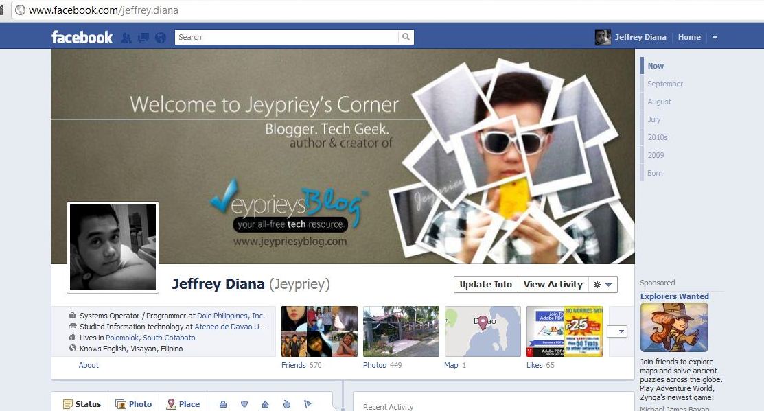 digital facebook timeline cover