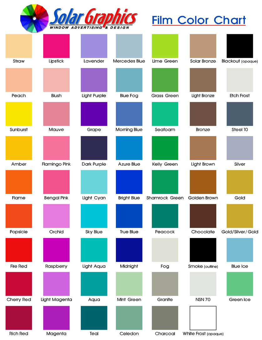 great colour chart
