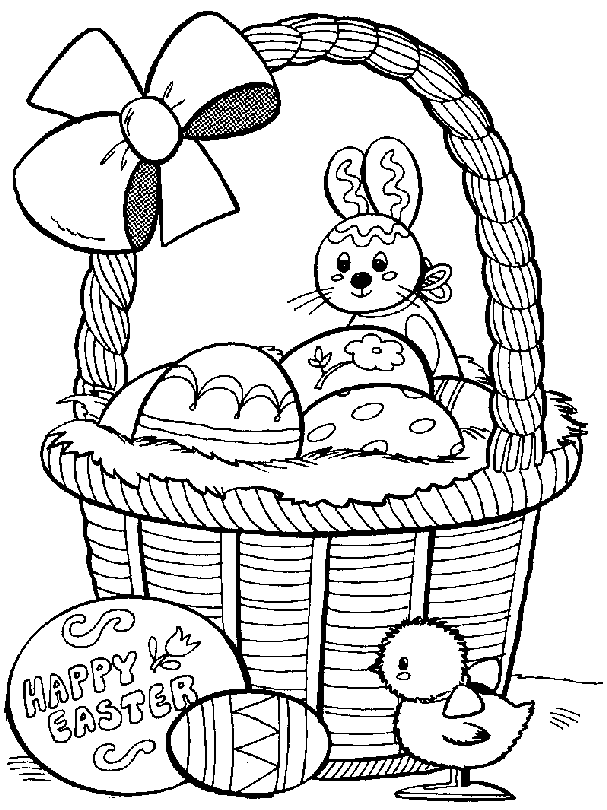 cute easter colouring pages