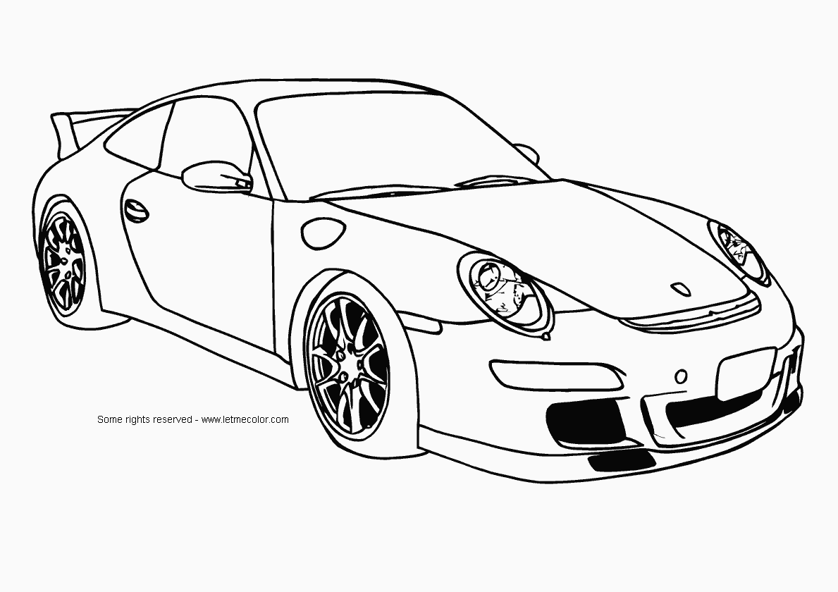 car colouring pages