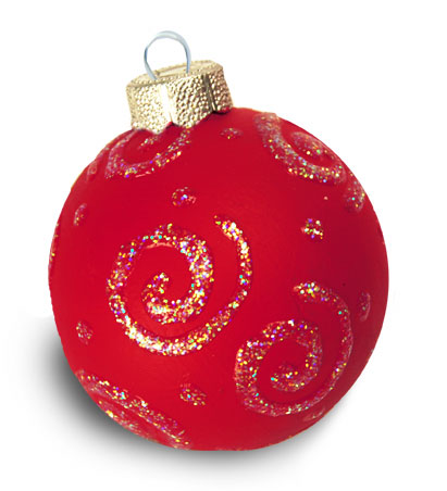 red pictures of christmas ornaments