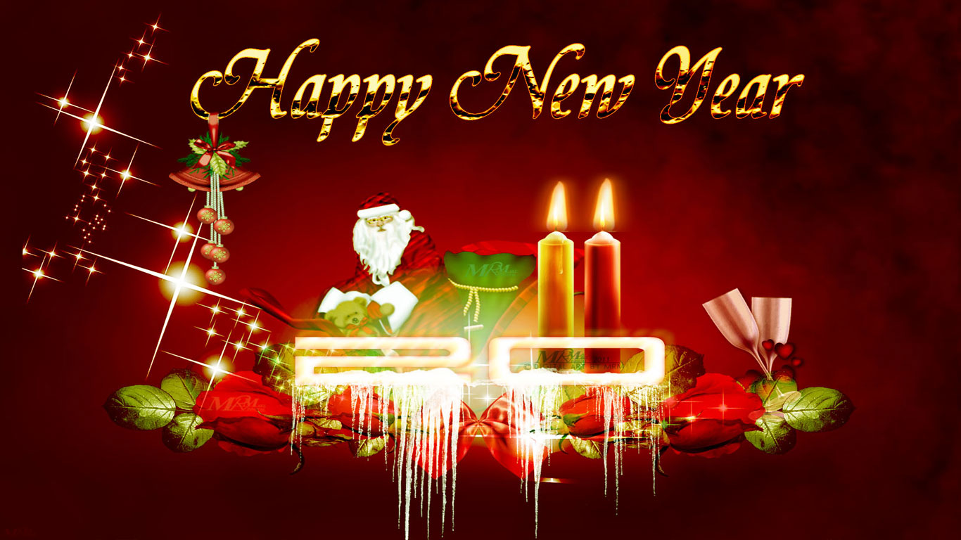 3d hd new year background