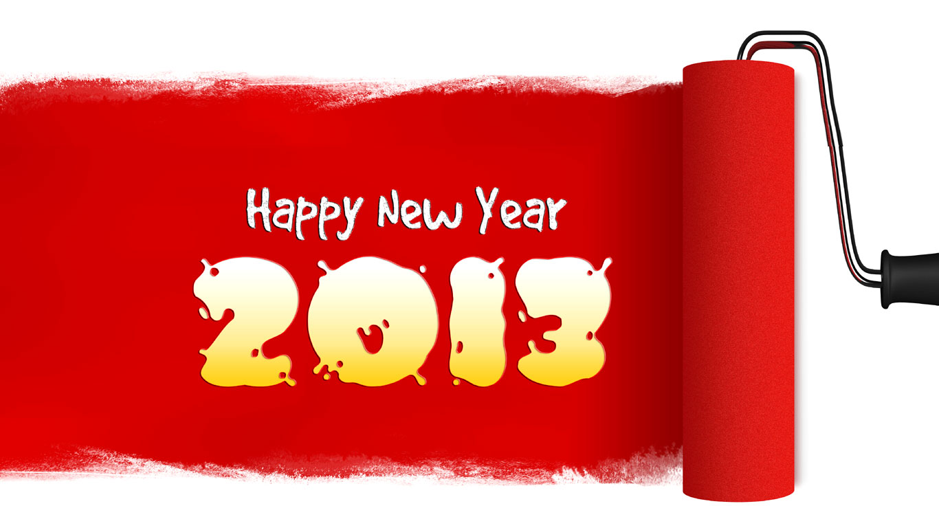 red latest new year wallpaper