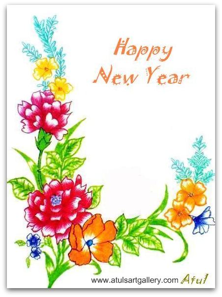 abstract pictures of new year greetings