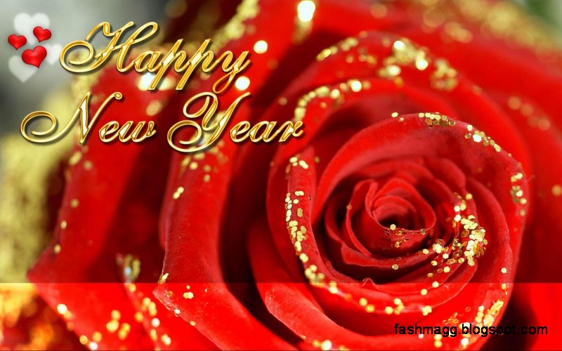 red new year greeting ecards