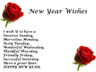 red flower new year wish pictures