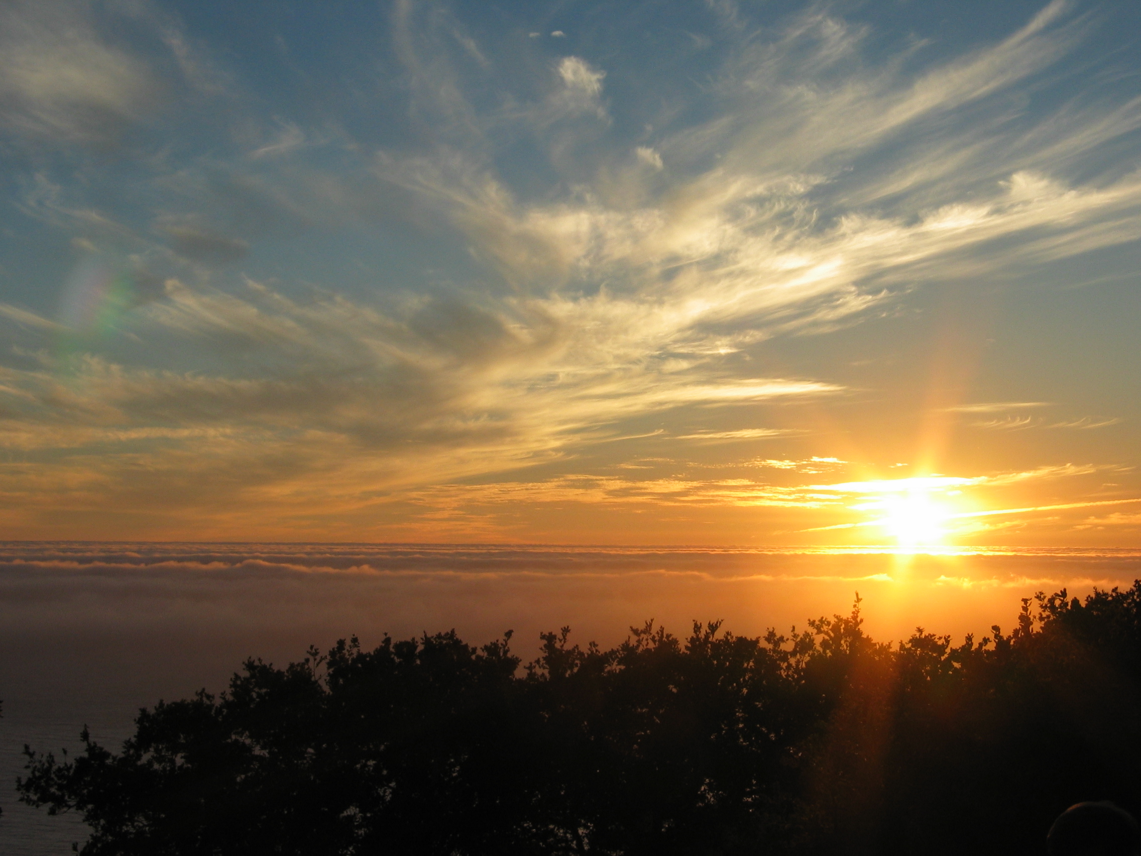 cloudy weather sunset scene