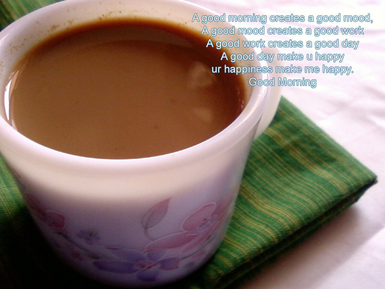 tea cup moring quotes image