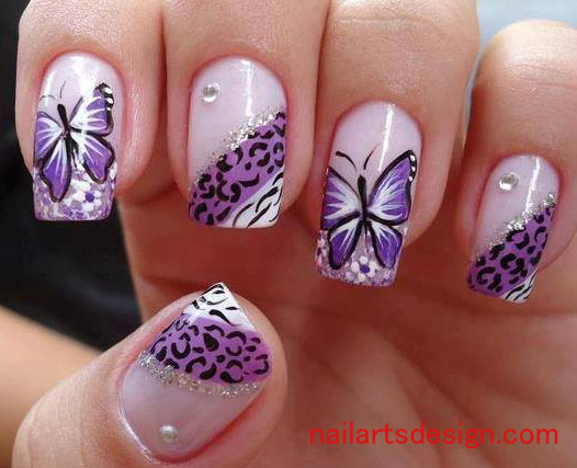 purple latest nail designs image
