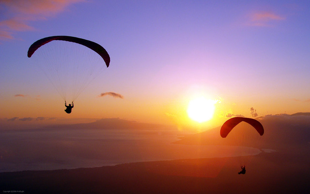 sunset paragliders image pc