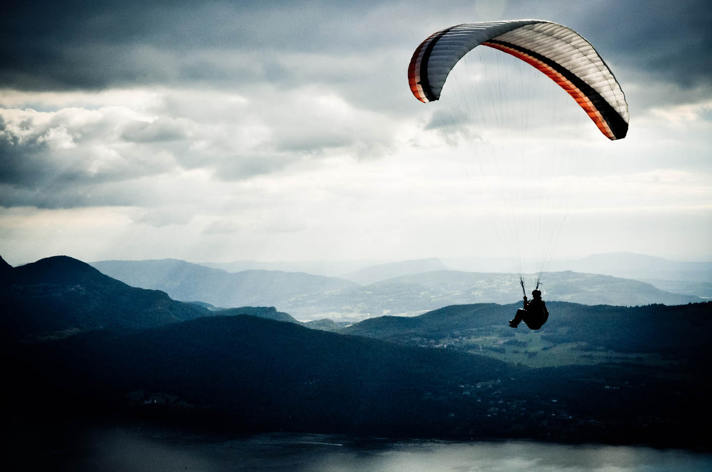 clouds paragliders image pc